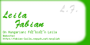 leila fabian business card